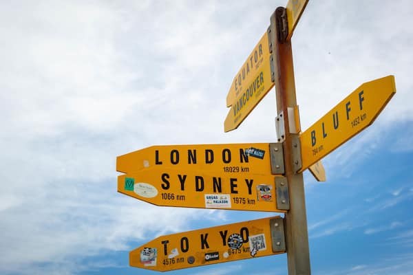 Cape Reinga Lighthouse which includes signage