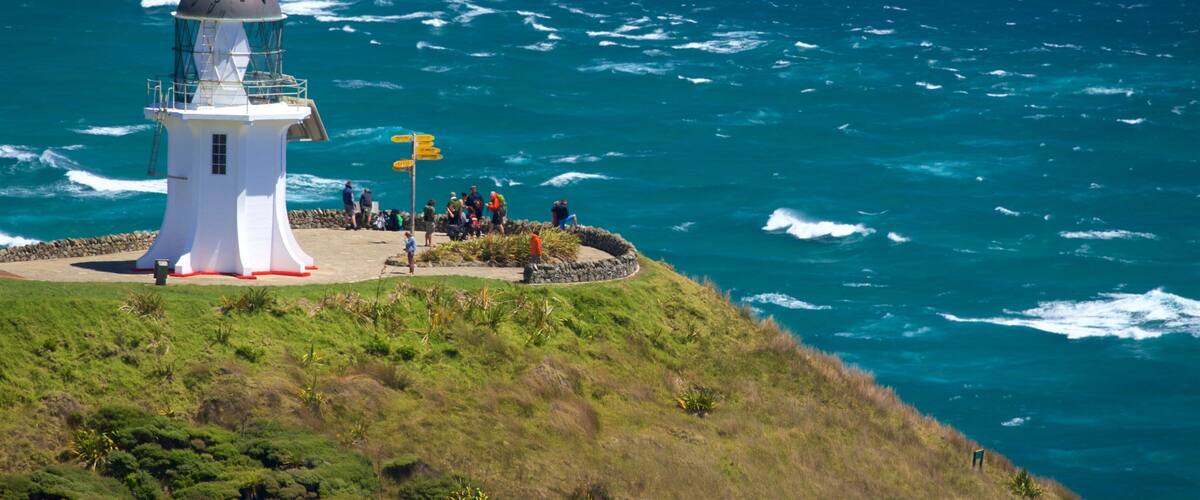 Phare du cap Reinga mettant en vedette phare, vues littorales et vues