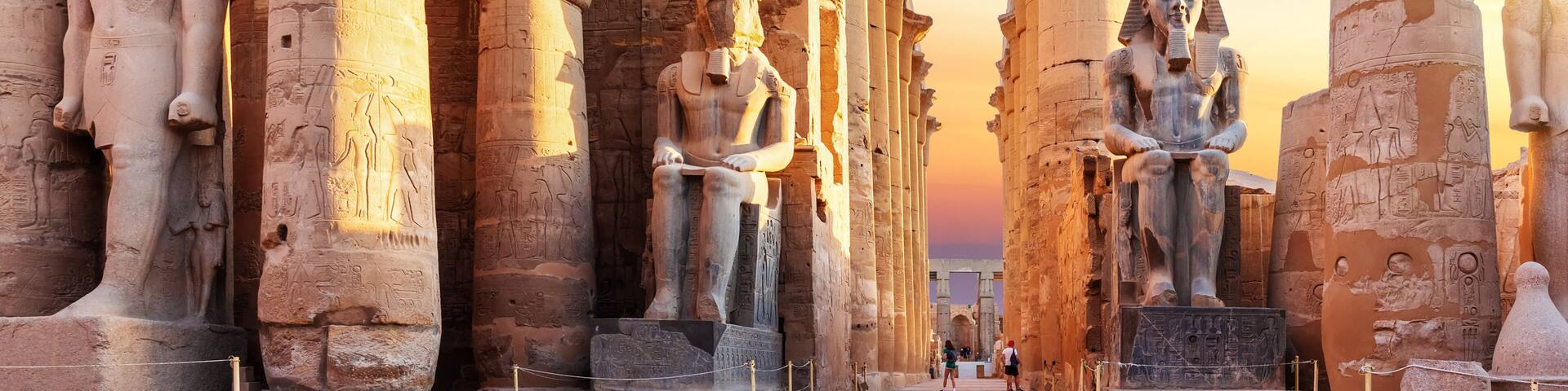 Luxor Temple, famous landmark of Egypt, first pylon view