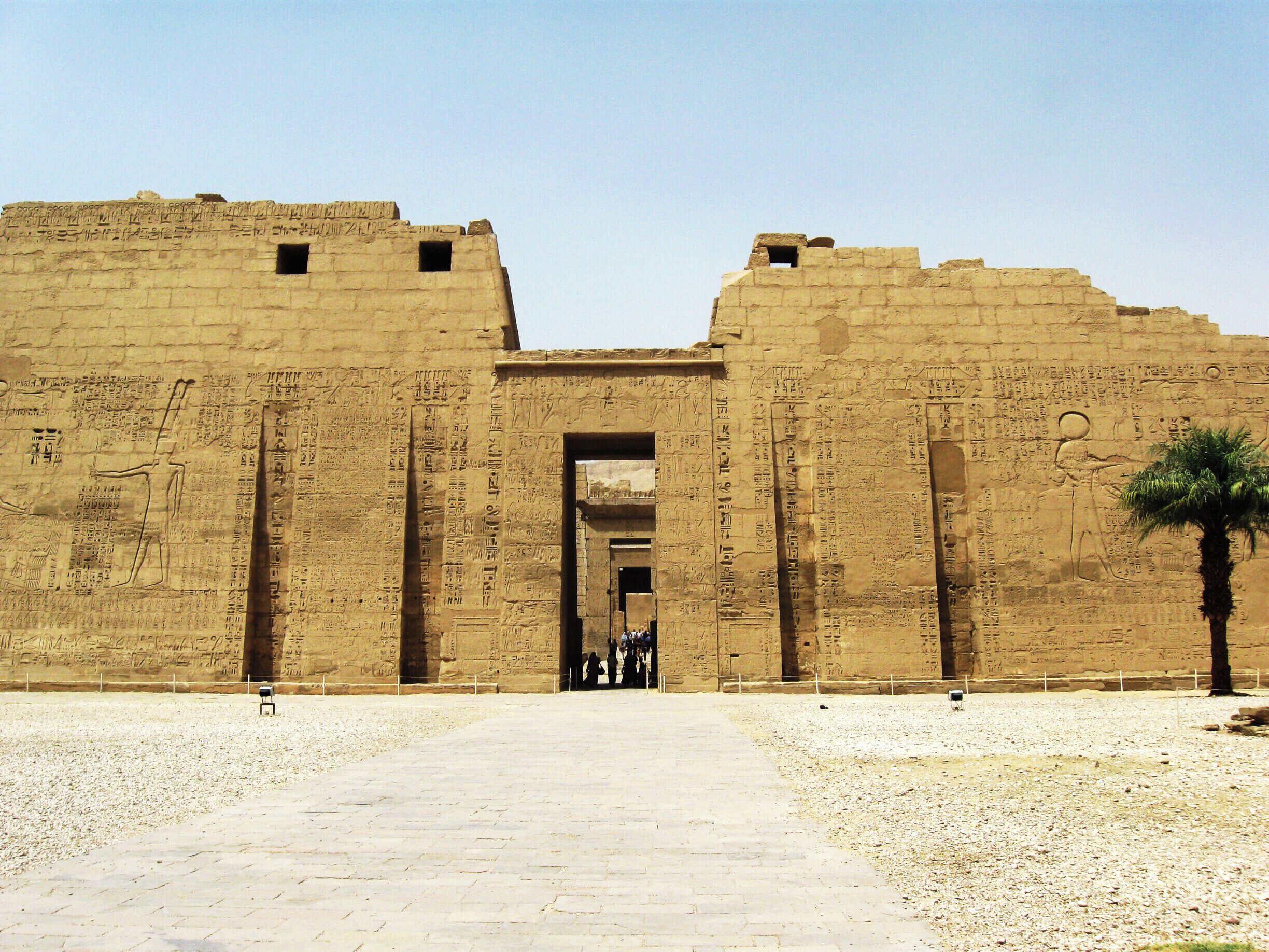 The first pylon at Ramses III's mortuary temple. #architecture