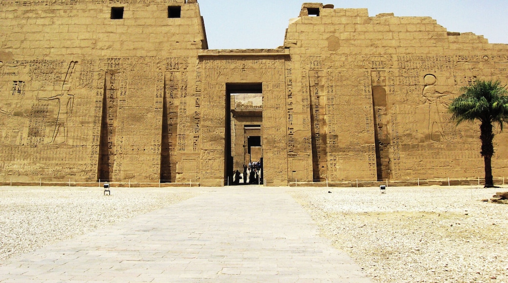 The first pylon at Ramses III's mortuary temple. #architecture