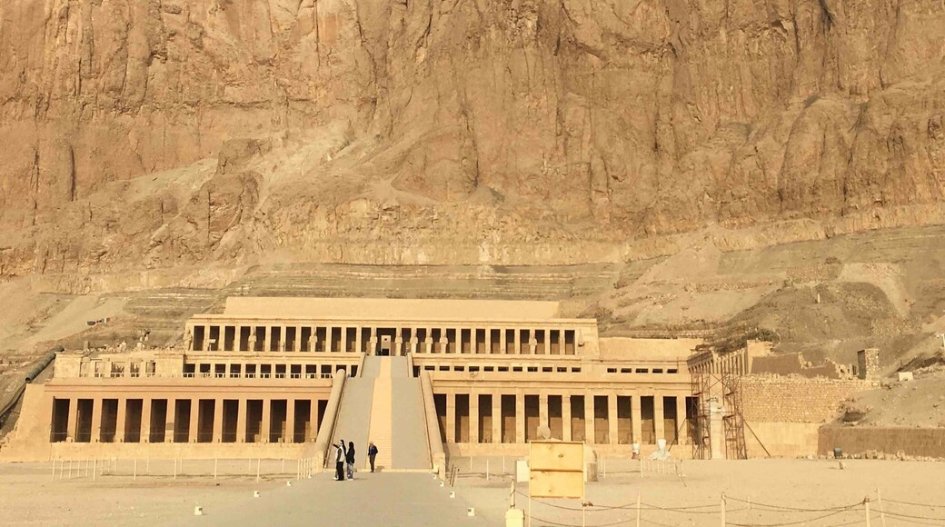 Al-Deir Al-Bahari Temple, Luxor, Egypt #red #travel #nationalpark
#hiking #architecture #landscape #temple #ancient #ruins