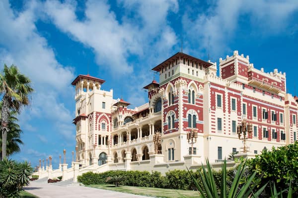 panoramic view of the Montazah palace in Alexandria Egypt