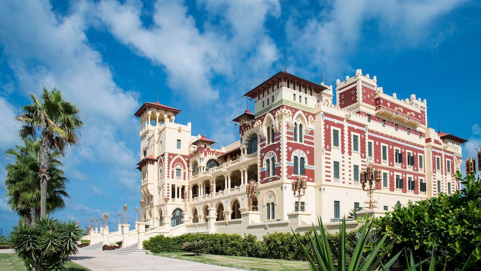 panoramic view of the Montazah palace in Alexandria Egypt