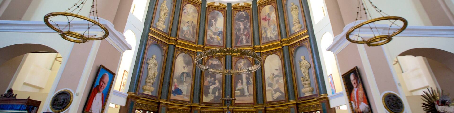 Catedral Metropolitana ofreciendo vista interna, una iglesia o catedral y elementos religiosos