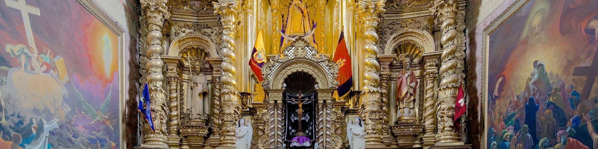 La Merced Church featuring interior views, religious elements and a church or cathedral