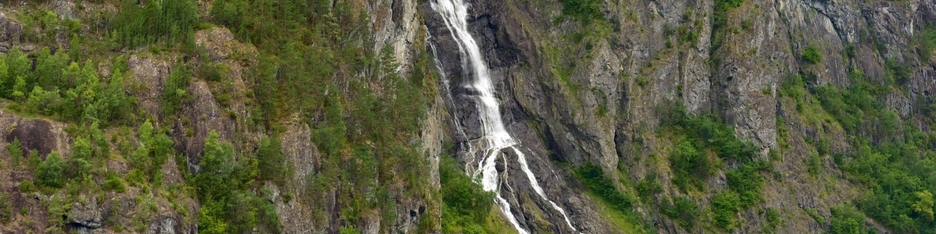 Naeroyfjord featuring a cascade