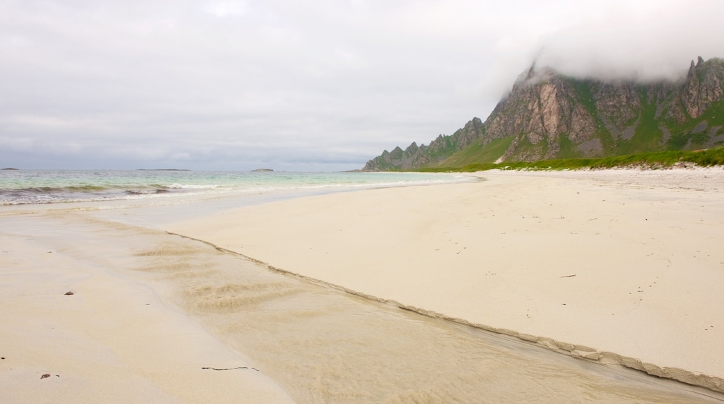 Bleik Beach showing general coastal views and a sandy beach