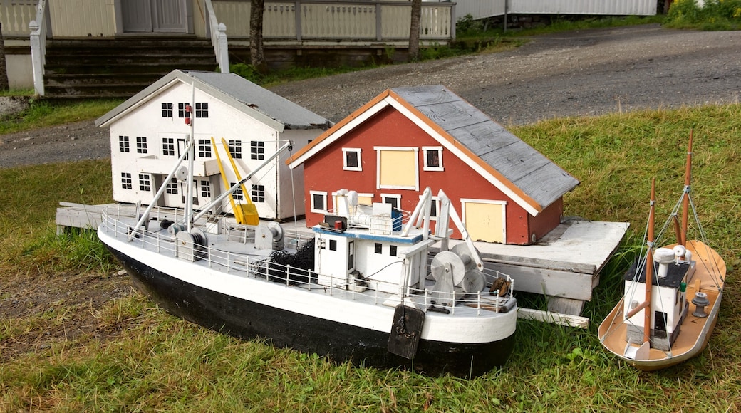 Norwegian Fishing Village Museum featuring outdoor art