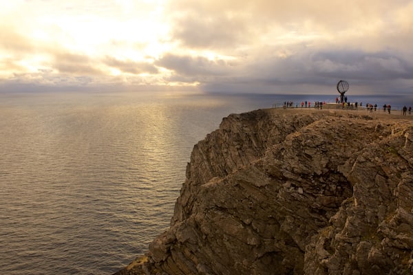 North Cape showing views, a sunset and landscape views