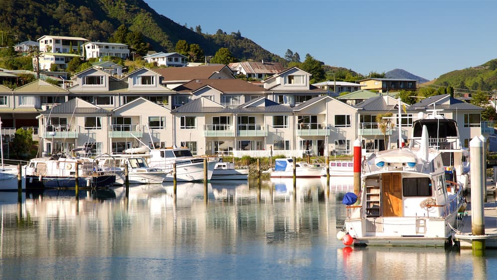 Picton Harbour which includes a bay or harbor, a marina and a coastal town