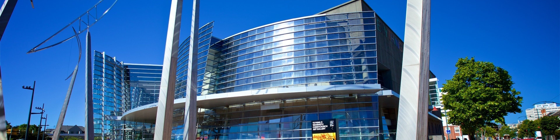 Christchurch Art Gallery caracterizando arquitetura moderna