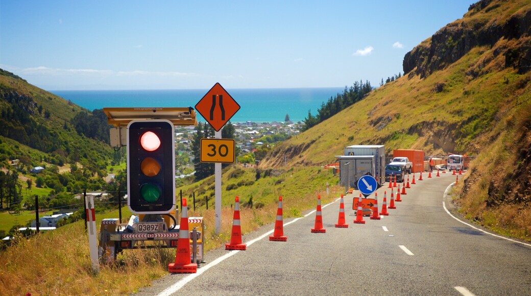 Mount Cavendish featuring signage, general coastal views and tranquil scenes