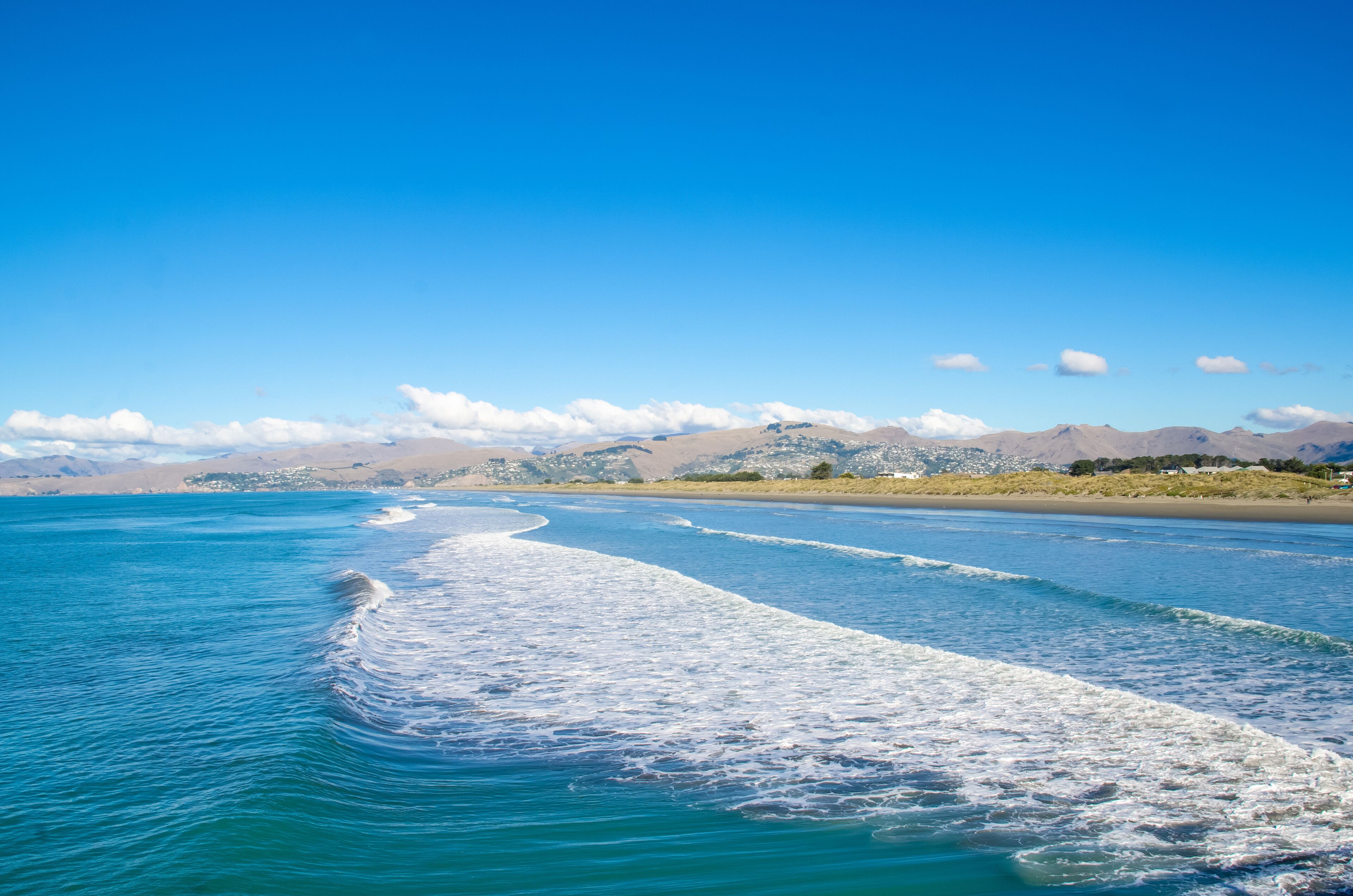 New Brighton beach in Christchurch, New Zealand