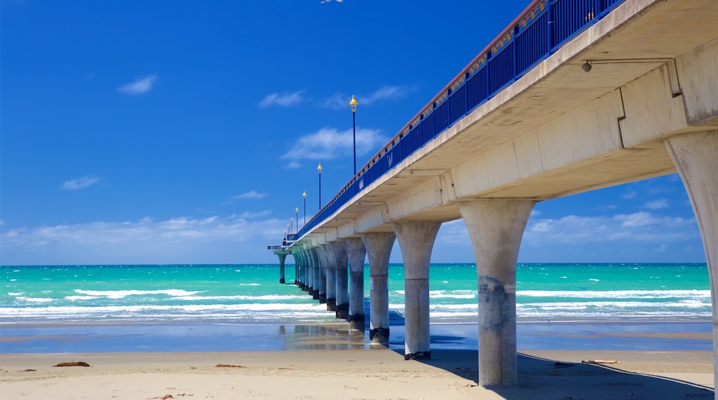 New Brighton Beach showing general coastal views and a sandy beach