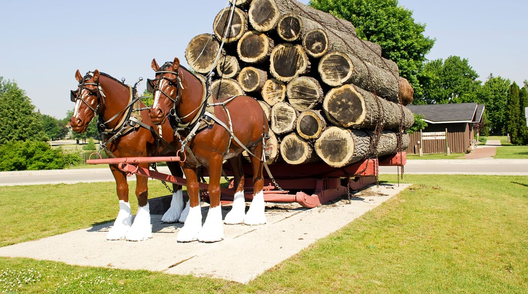 Dedication to the logging industry at Marinette County Historical Museum Marinette Wisconsin WI