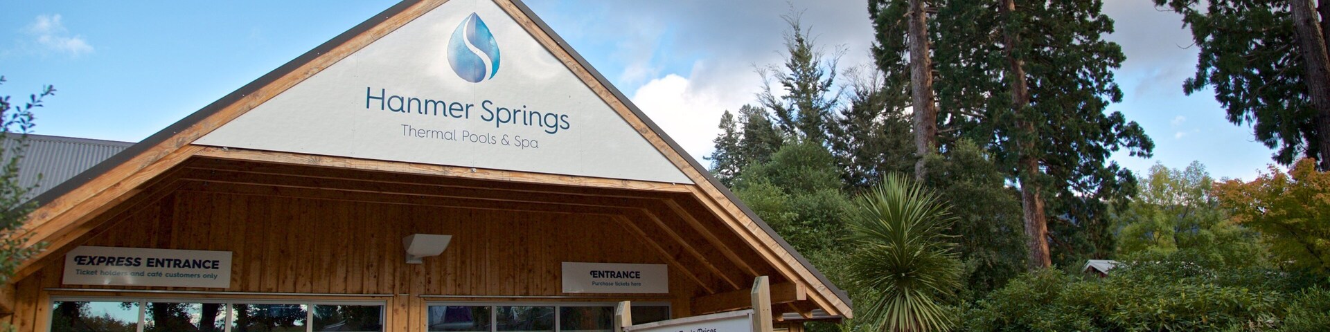 Hanmer Springs Thermal Reserve which includes signage