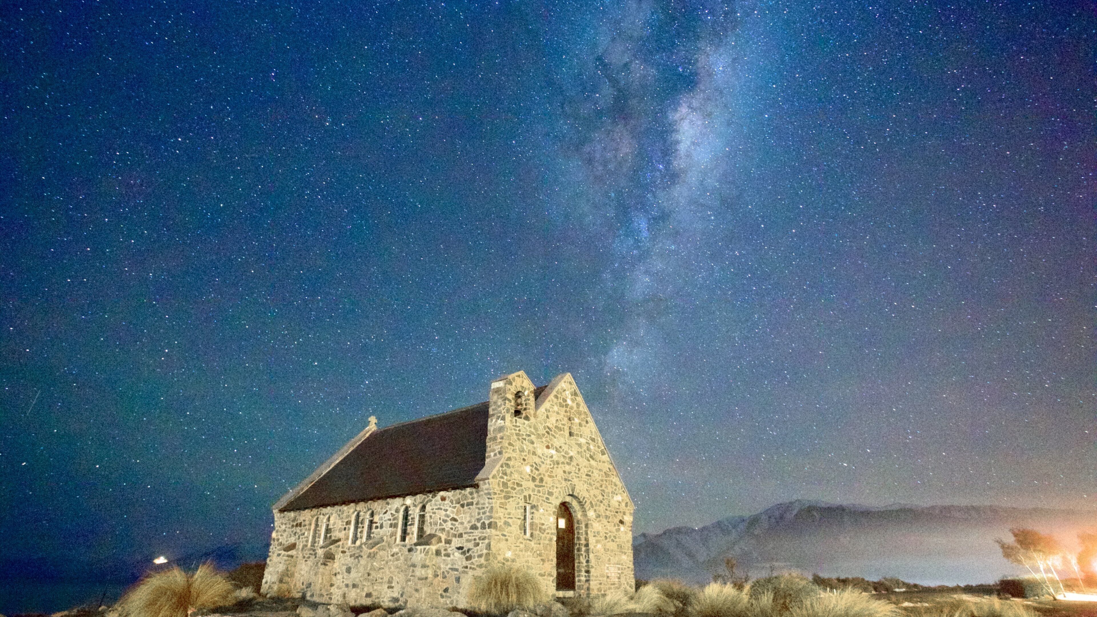 Church of the Good Shepherd featuring night scenes and a church or cathedral