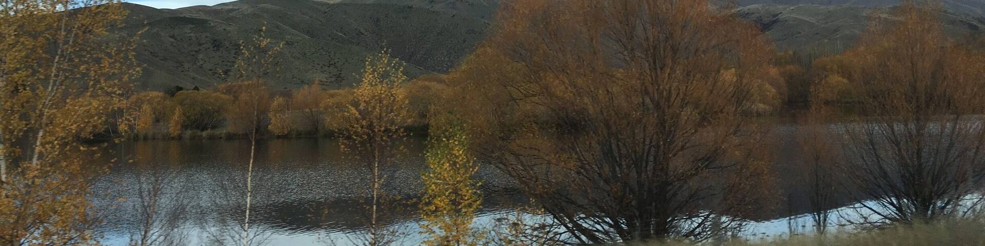 As you drive by Twizel you can get a look at this fabulous lake with beautiful fall colors