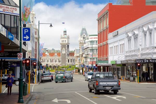 The Octagon mit einem historische Architektur, Stadt und Straßenszenen