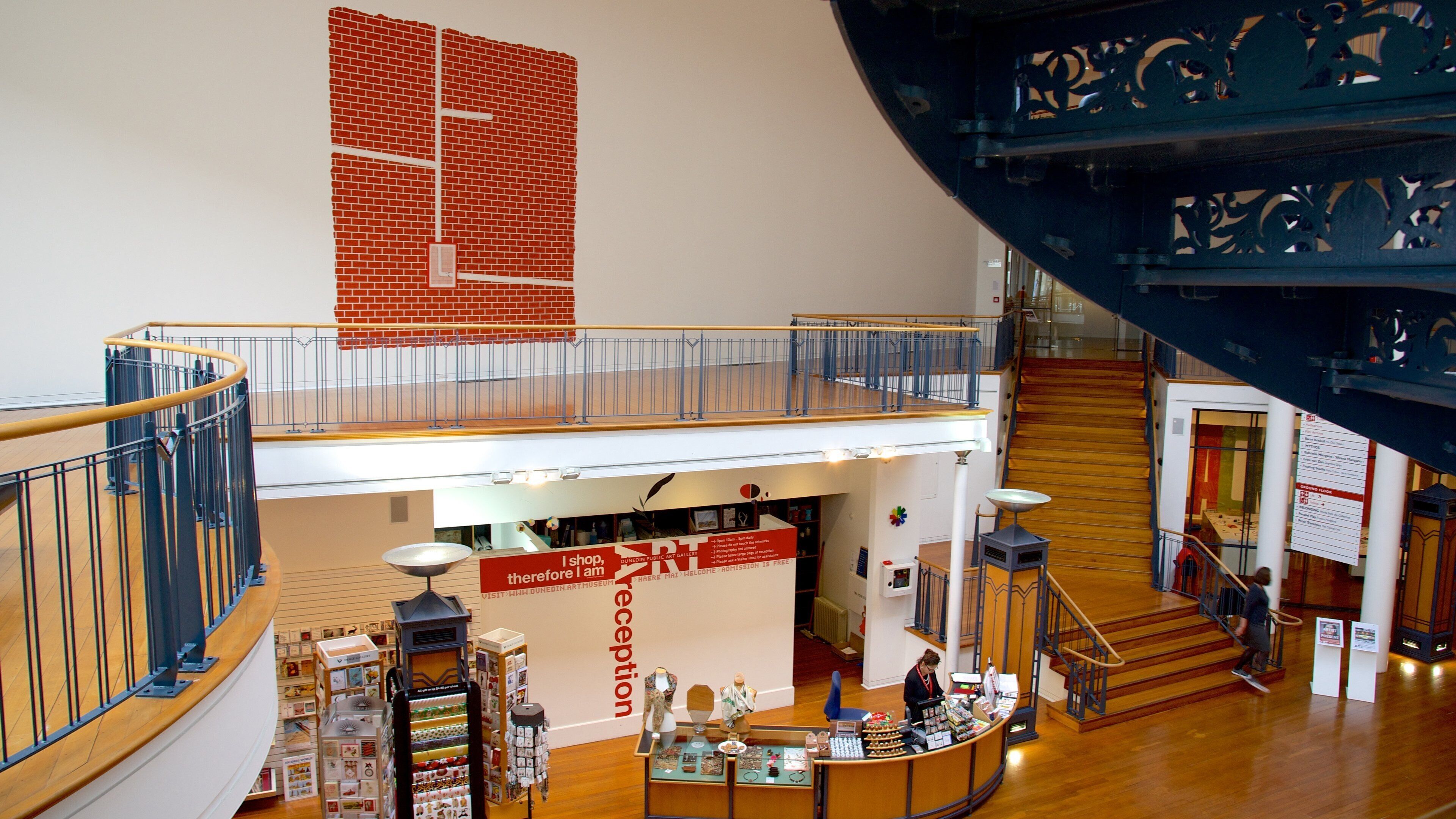 Dunedin Public Art Gallery showing interior views