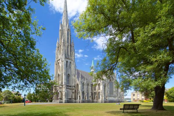 First Church of Otago welches beinhaltet historische Architektur und Kirche oder Kathedrale