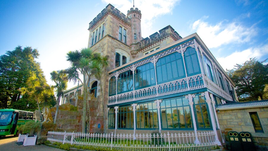 Castello di Larnach mostrando castello e architettura d\'epoca