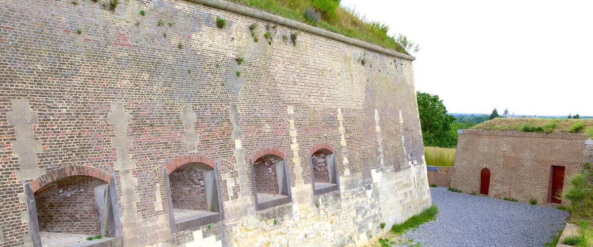 Fortaleza St. Pieter mostrando elementos del patrimonio y un castillo