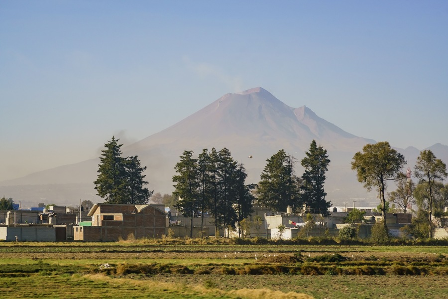 Morning view of the beautiful Popocatepetl Mountain at , Mexico Puebla; Shutterstock ID 628277603