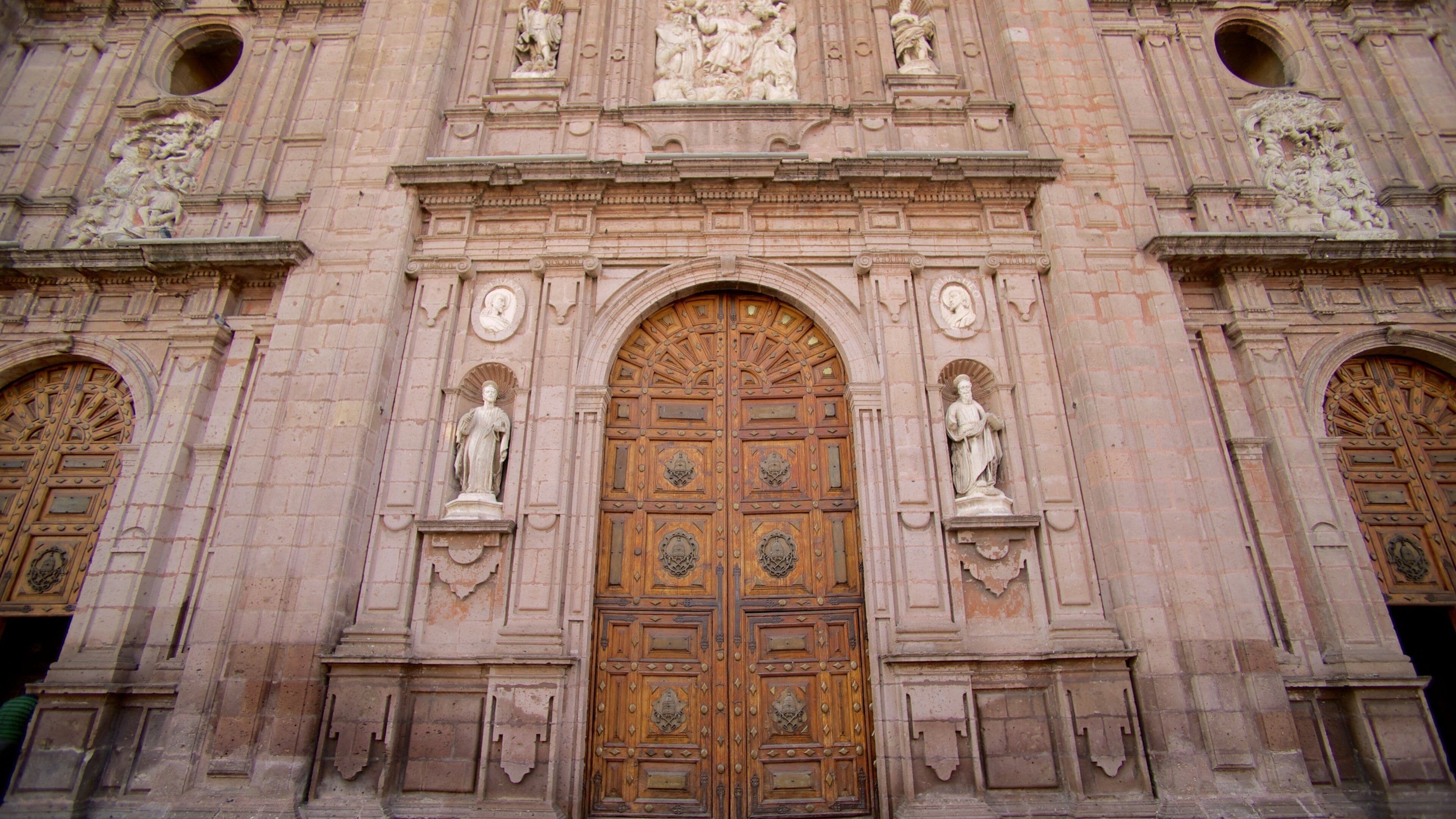 Morelia Cathedral showing heritage architecture and a church or cathedral