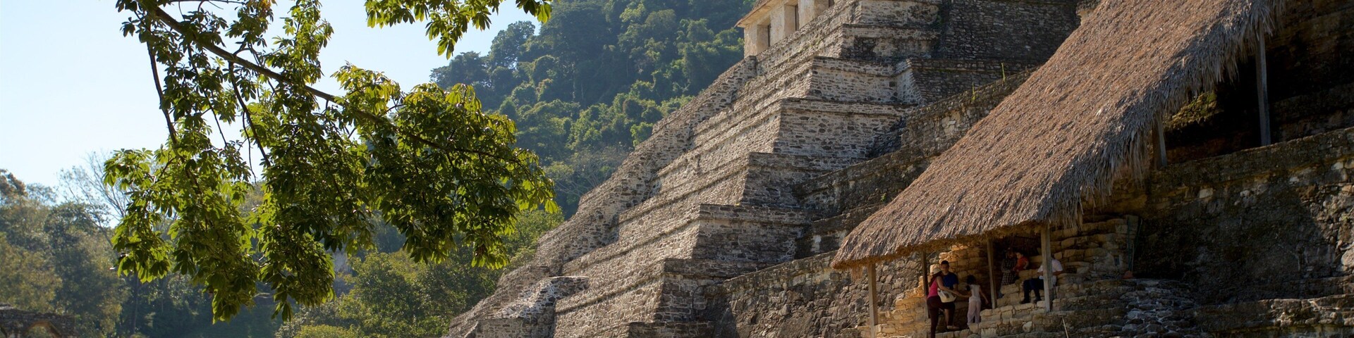 Pre-Hispanic City and National Park of Palenque which includes a garden and heritage architecture as well as a small group of people