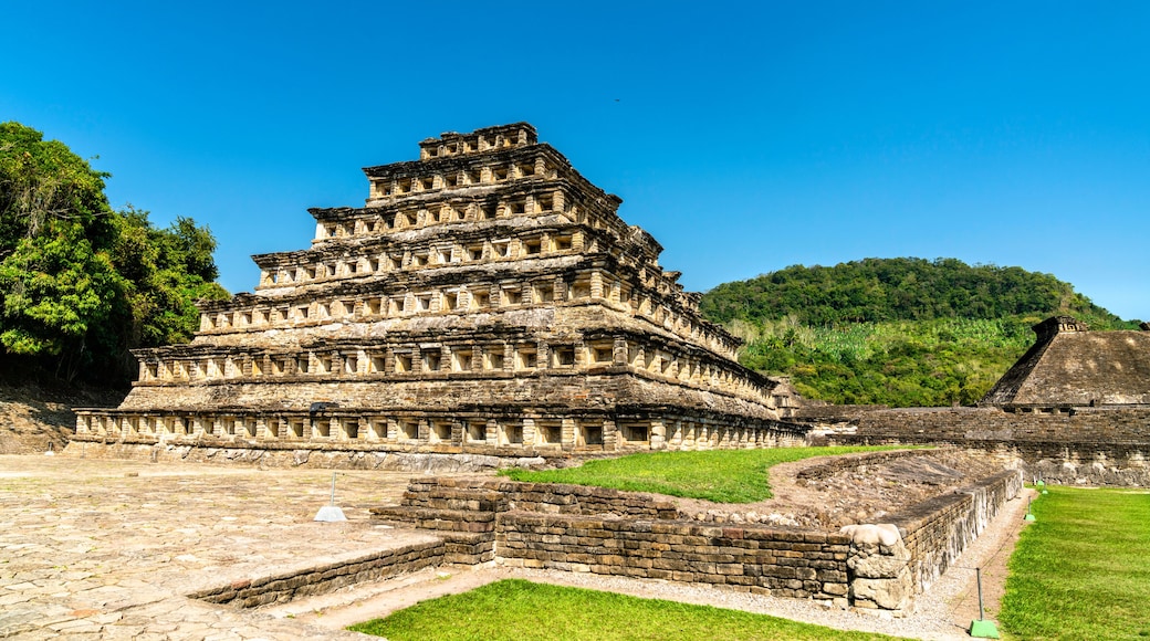 Pyramid of the Niches at El Tajin, a pre-Columbian archeological site in southern Mexico