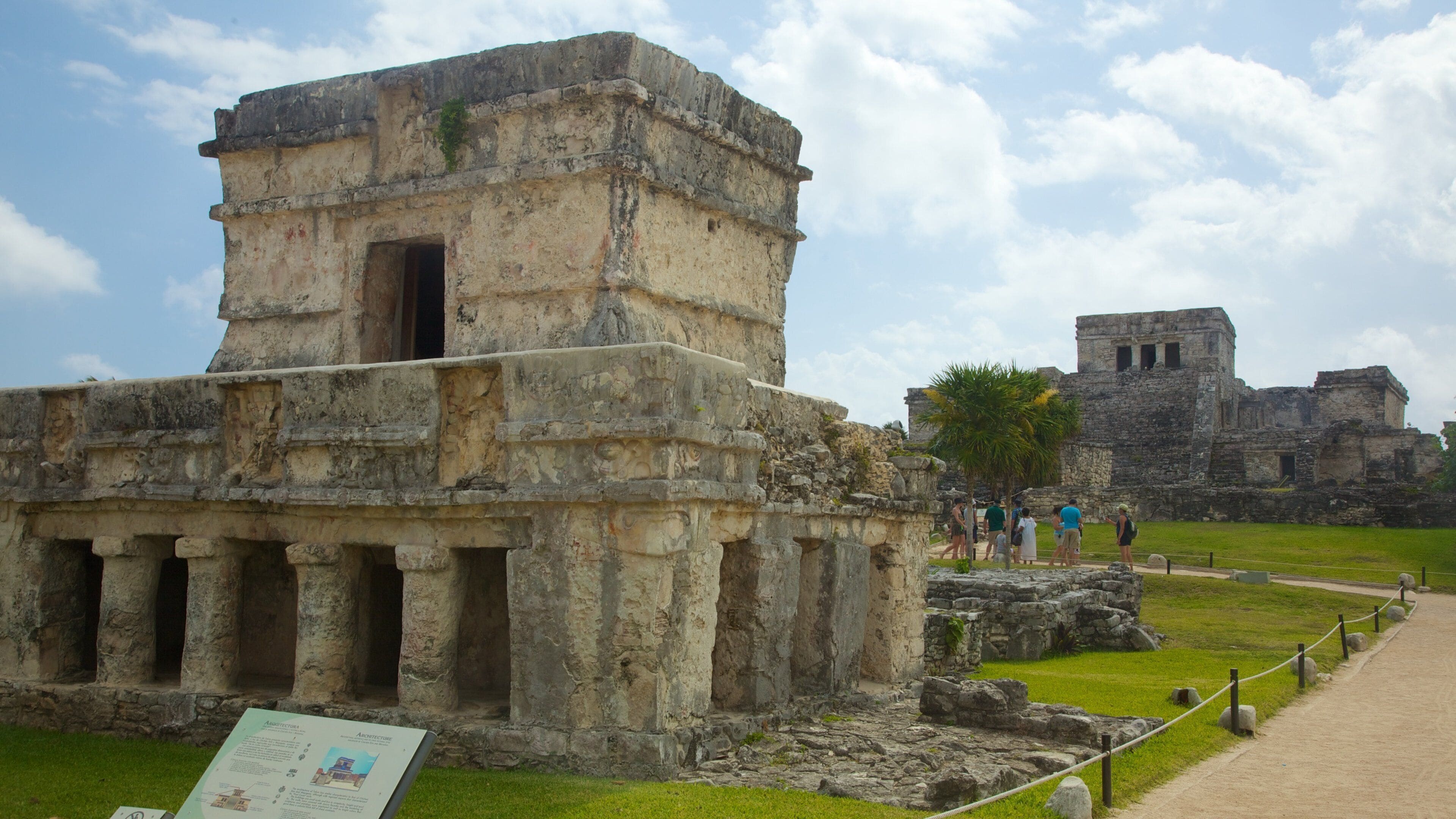 Yucatan Peninsula featuring heritage elements and building ruins
