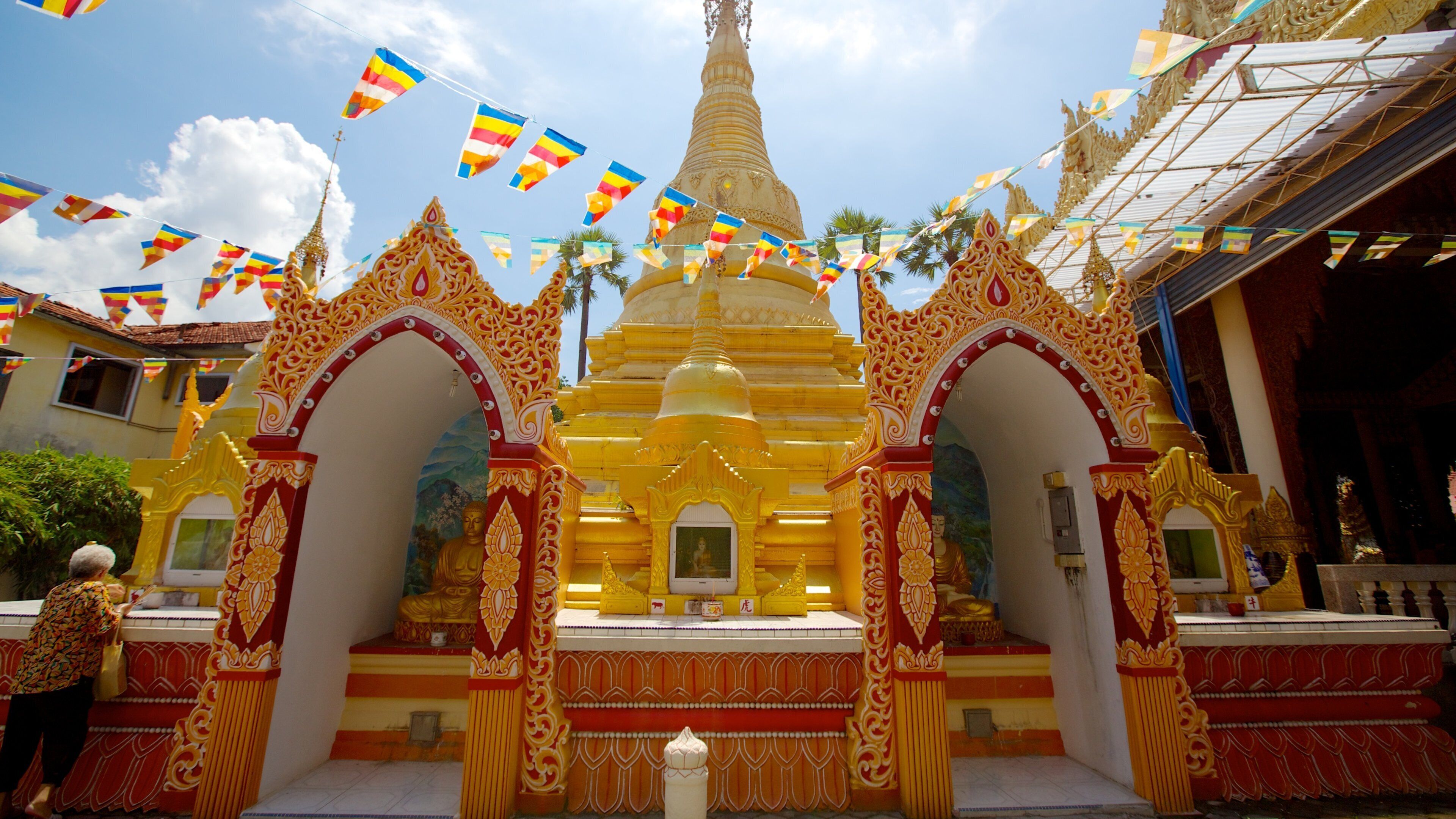 Dhammikarama Burmese Buddhist Temple featuring religious elements and a temple or place of worship