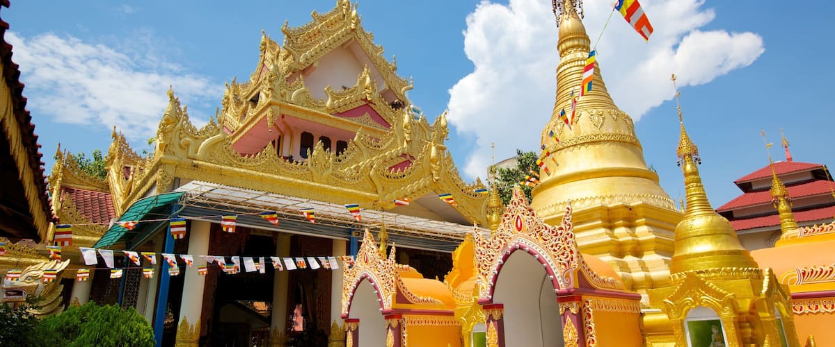 Dhammikarama Burmese Buddhist Temple showing a temple or place of worship and religious elements