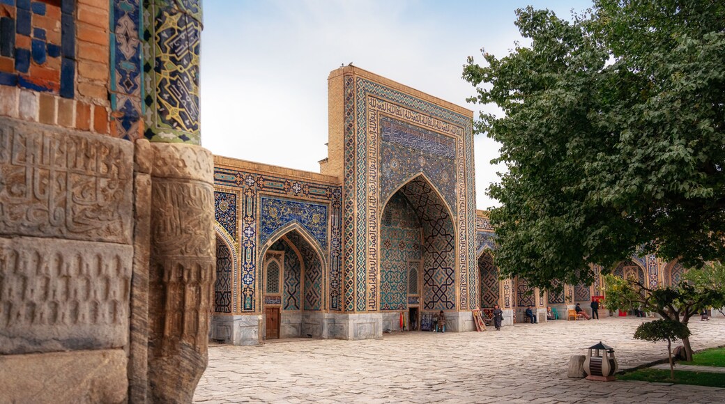 Tilya-Kori madrasah in Historic Registan square, Samarqand, Uzbekistan