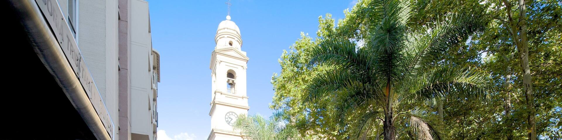 Kathedrale von Montevideo mit einem Straßenszenen, Stadt und historische Architektur