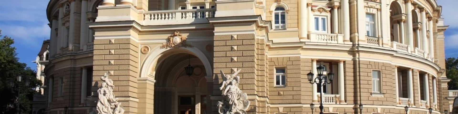 Old opera house built in the 19th century. Odessa, Ukraine.