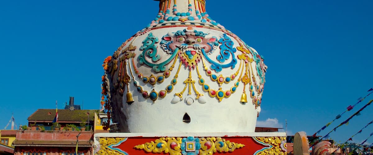 Boudhanath showing religious aspects