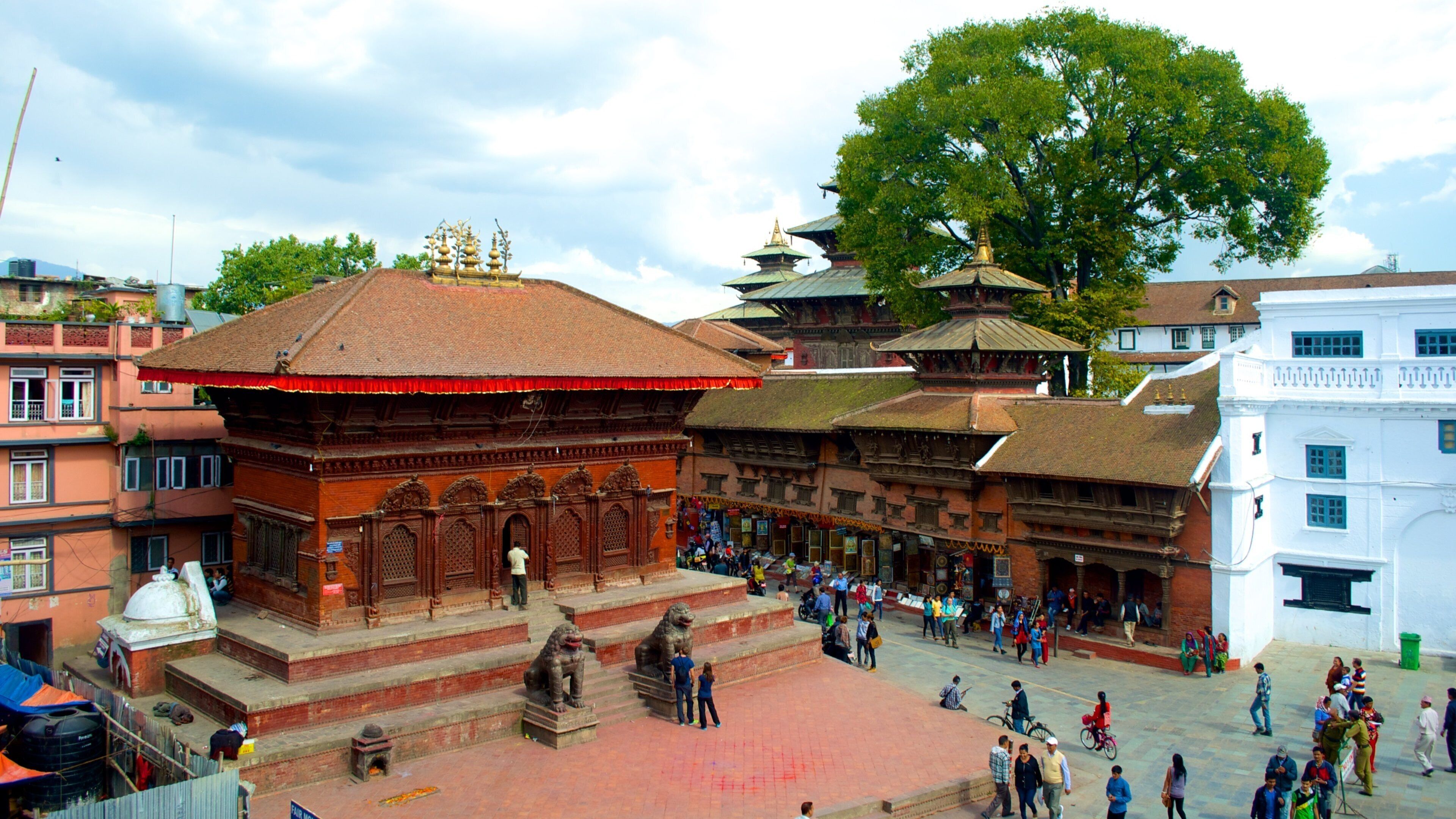 Kathmandu Durbar Square featuring a square or plaza and a temple or place of worship