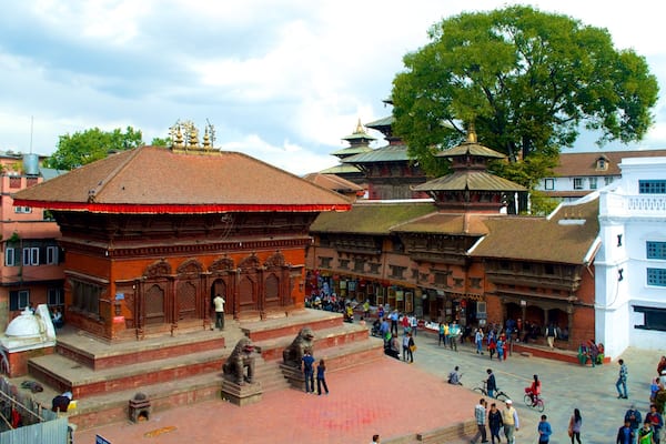 Durbar-Platz von Kathmandu das einen Platz oder Plaza und Tempel oder AndachtsstÀtte