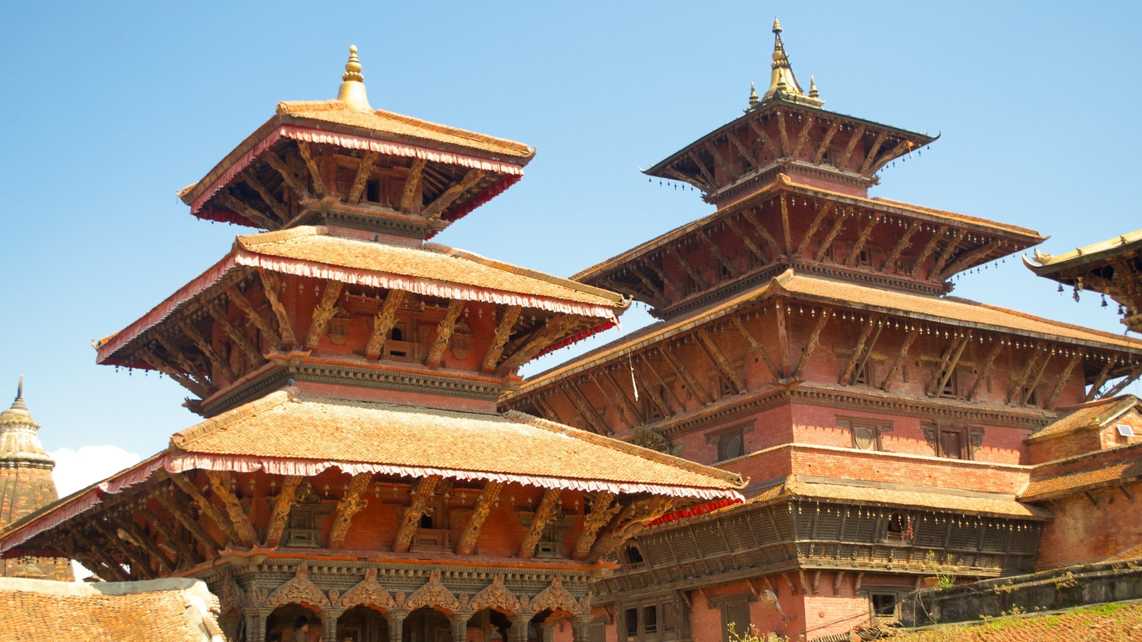 Plaza Durbar de Patan que incluye un templo o sitio de culto