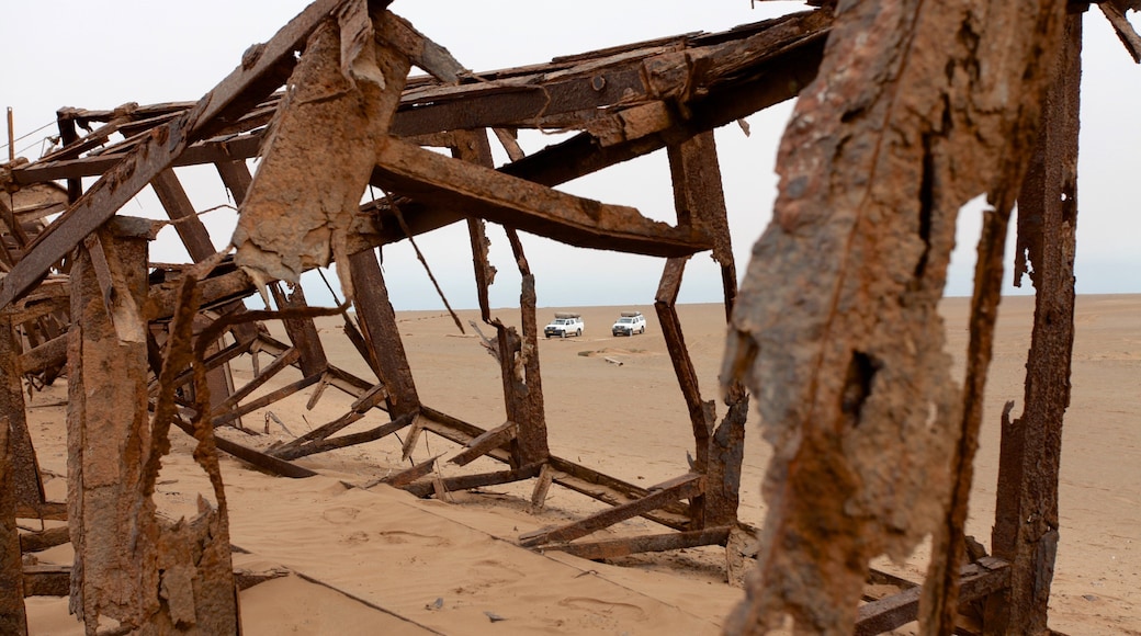 骷髏海岸國家公園 呈现出 越野駕駛, 沙漠風景 和 建築遺址