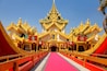 Entrance of the Karaweik palace in Yangon, Myanmar (former Burma)