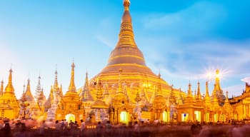 Shwedagon pagoda in Yagon, Myanmar