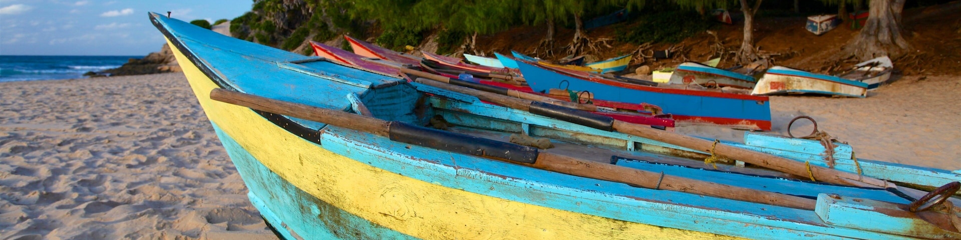 Playa de Tofo que incluye una playa de arena y vista general a la costa