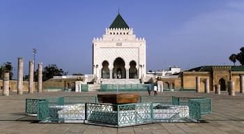 Hassan Tower featuring heritage architecture and a square or plaza