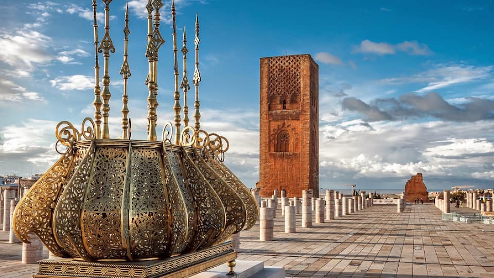 Hassan Tower which includes heritage elements and a square or plaza