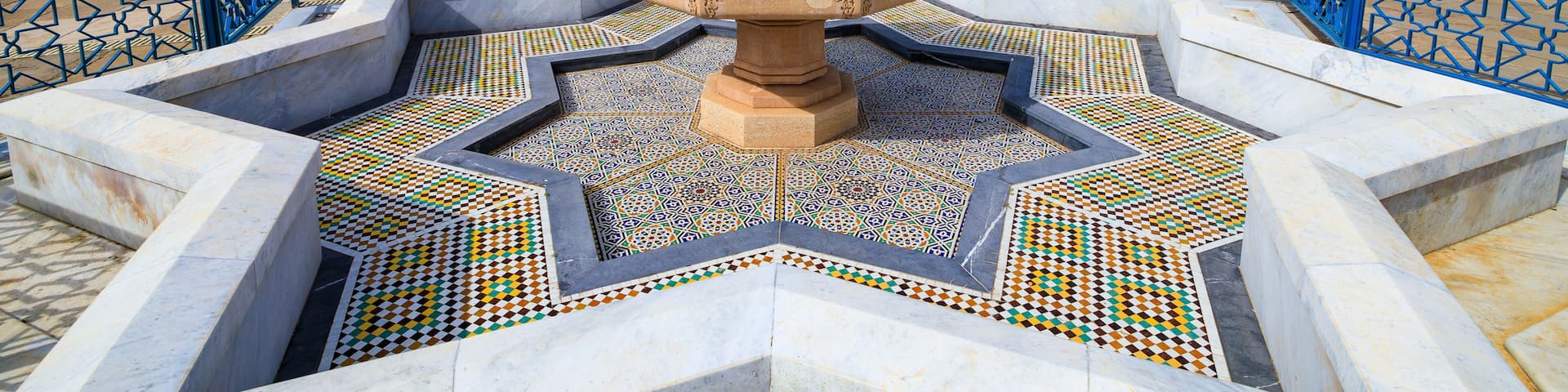 Rabat, Morocco. Hassan Tower a popular tourist attraction and a UNESCO World Heritage Site.