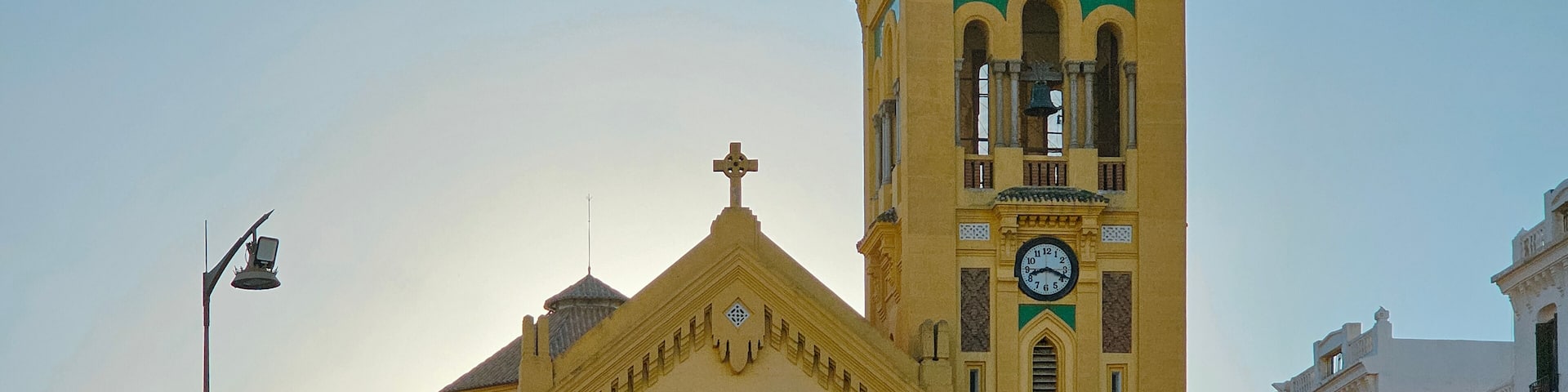 view of Church of Our Lady of Victory of Tétouan Located in place of Moulay el Mehdi. Iglesia de Nuestra Señora de las Victoria - Morocco